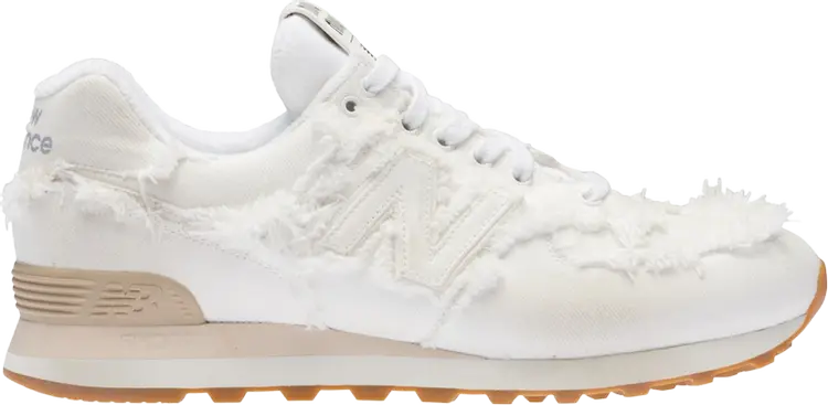 

Кроссовки New Balance Miu Miu x 574 Denim 'White', белый
