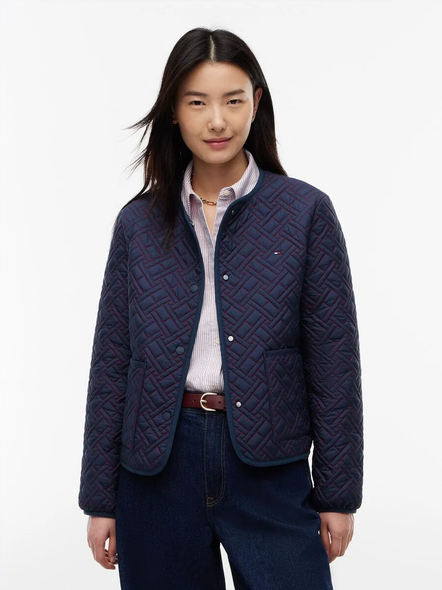 Куртка TOMMY HILFIGER межсезонья, темно-синяя — фото 2