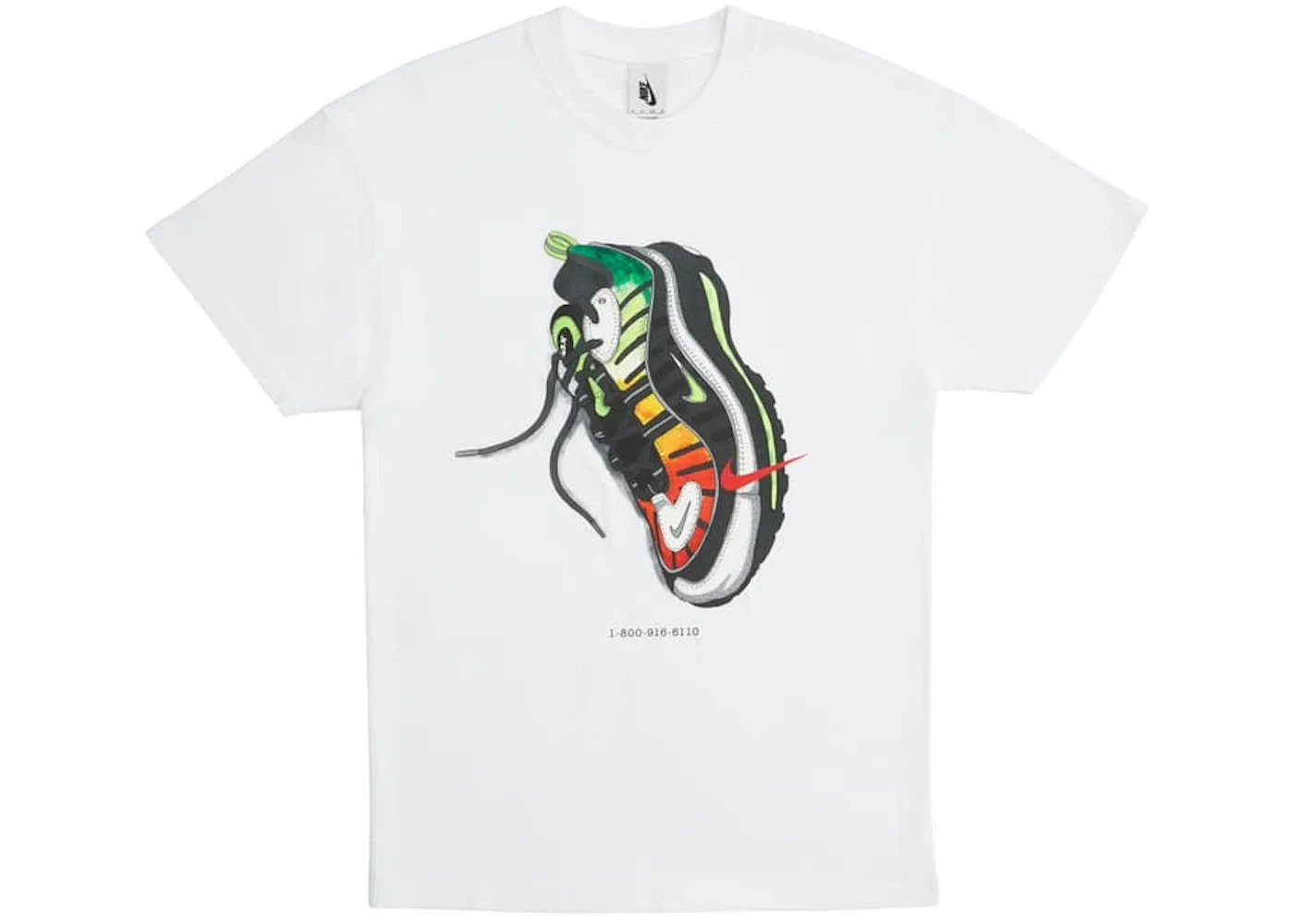 Женская футболка с принтом Nike x Olivia Kim Air Max 98 Graphic T-Shirt, White