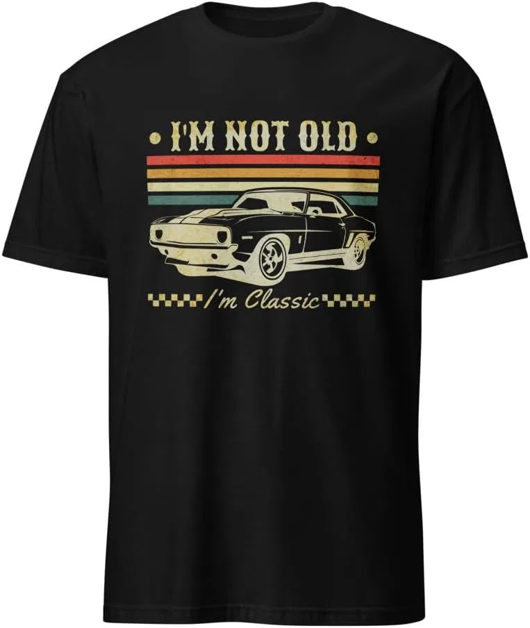 Мужская футболка с принтом I'm Not Old, I'm Classic 64000, Black