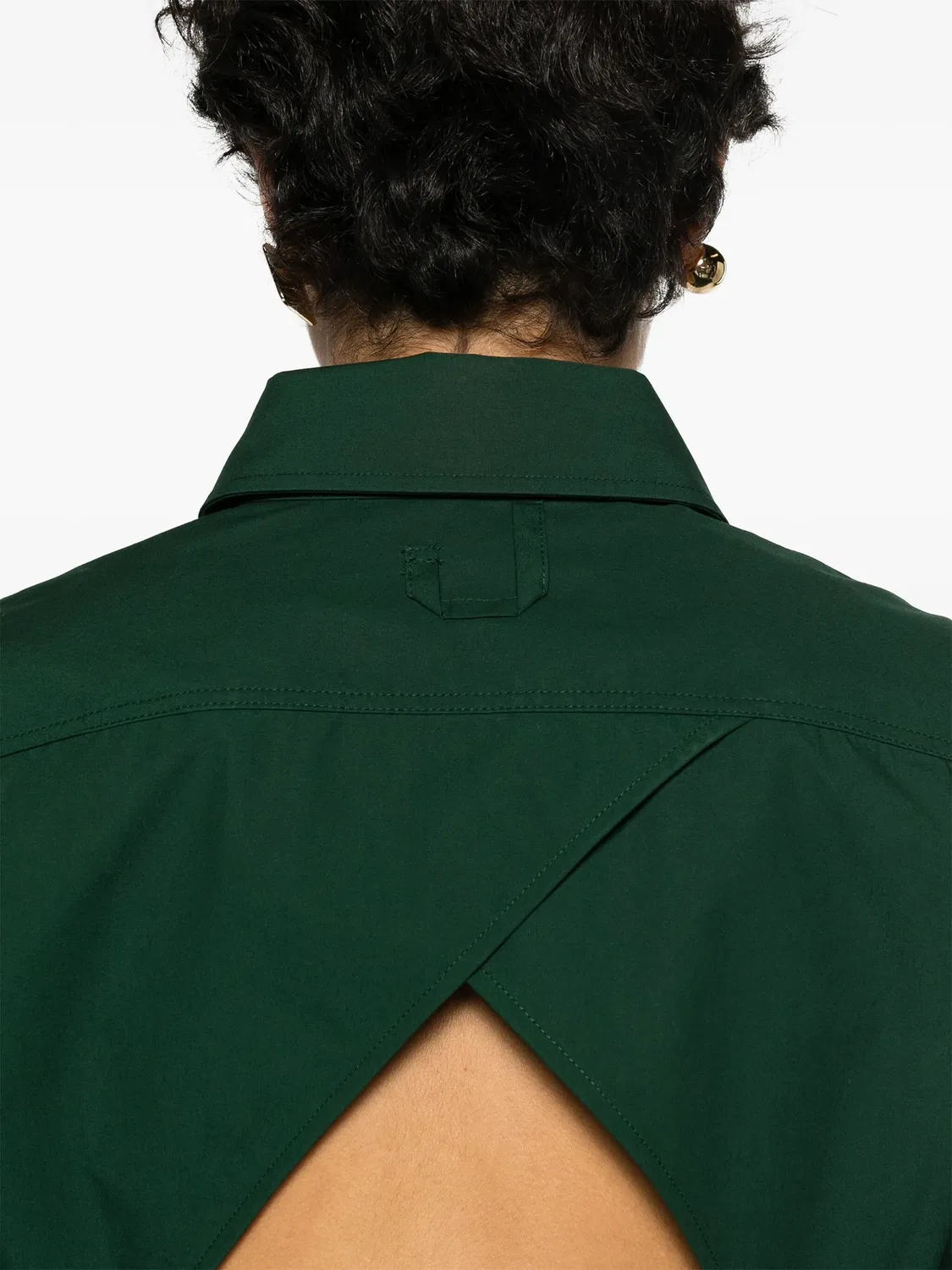 Рубашка из костюмной ткани Jacquemus, изумрудно-зеленый — фото 2
