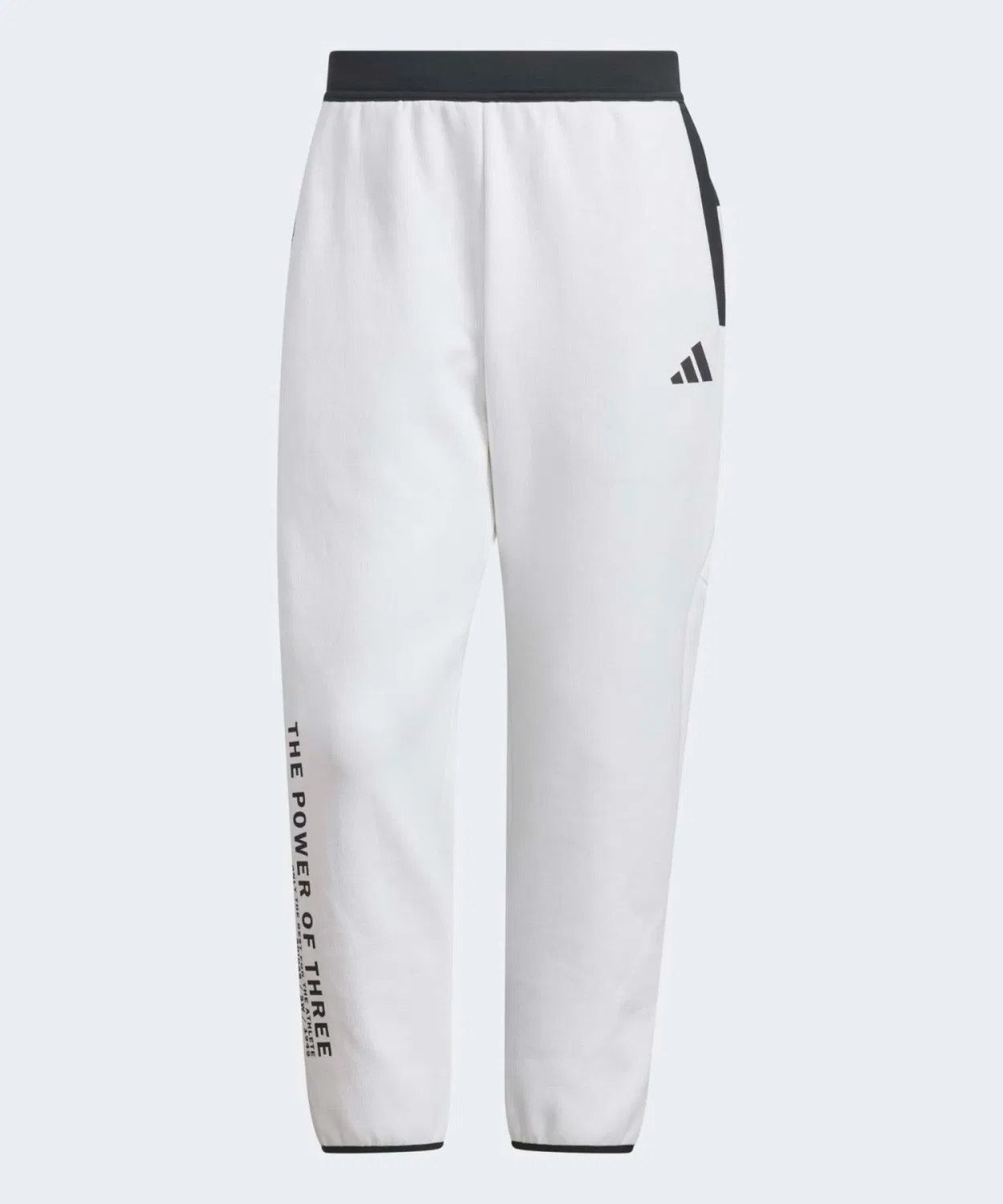 Мужские спортивные брюки с открытым низом, модель Adaptive, Adidas, White — фото 4
