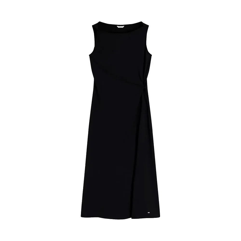 Женское платье миди из регенеративного хлопка Tommy hilfiger, Black — фото 3