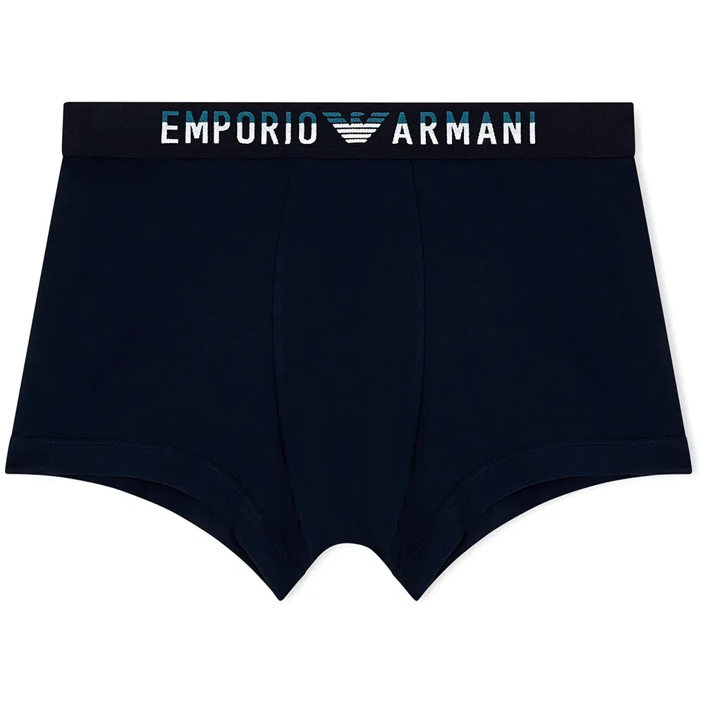 Мужские трусы-боксеры с эластичным поясом Emporio armani, Blue — фото 3