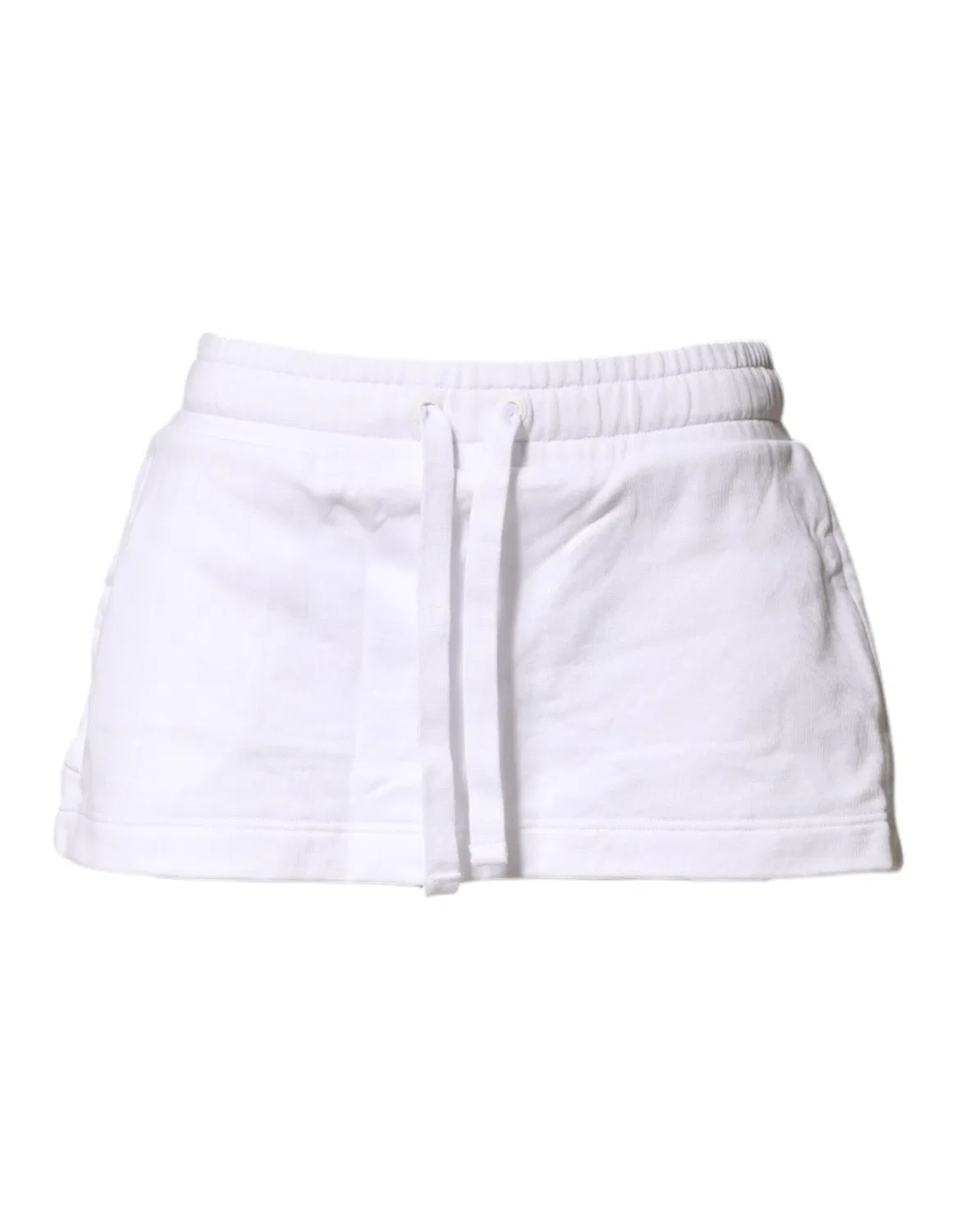 Женская юбка-мини A-силуэта с завязками Mini Mid Waist Dolce & Gabbana, White