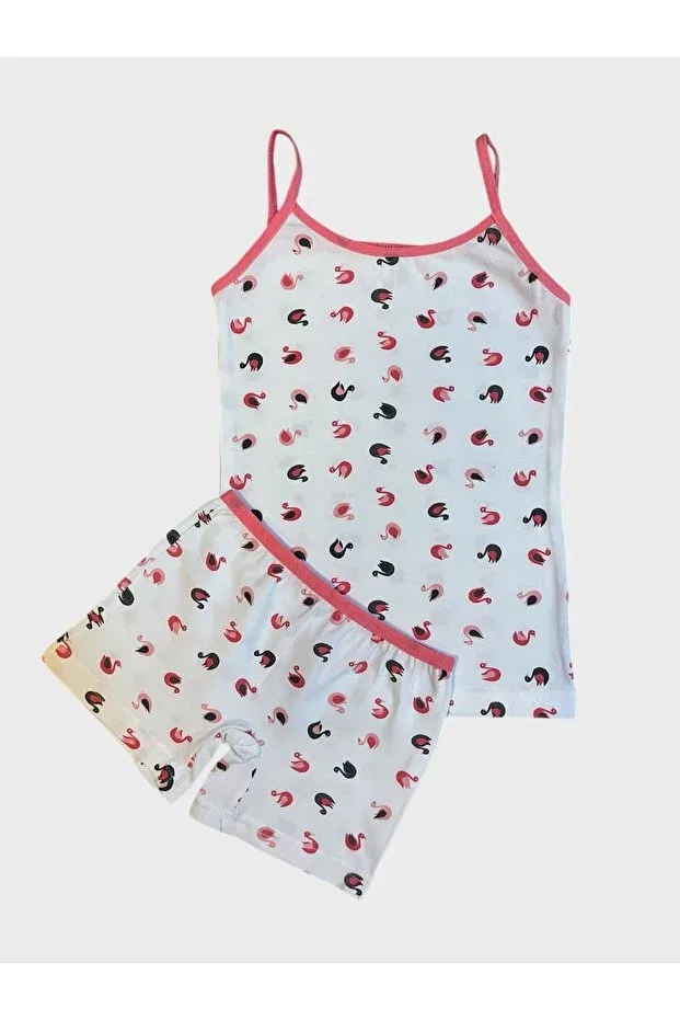 Детский комплект для девочек с животным принтом Elmas Kids, White