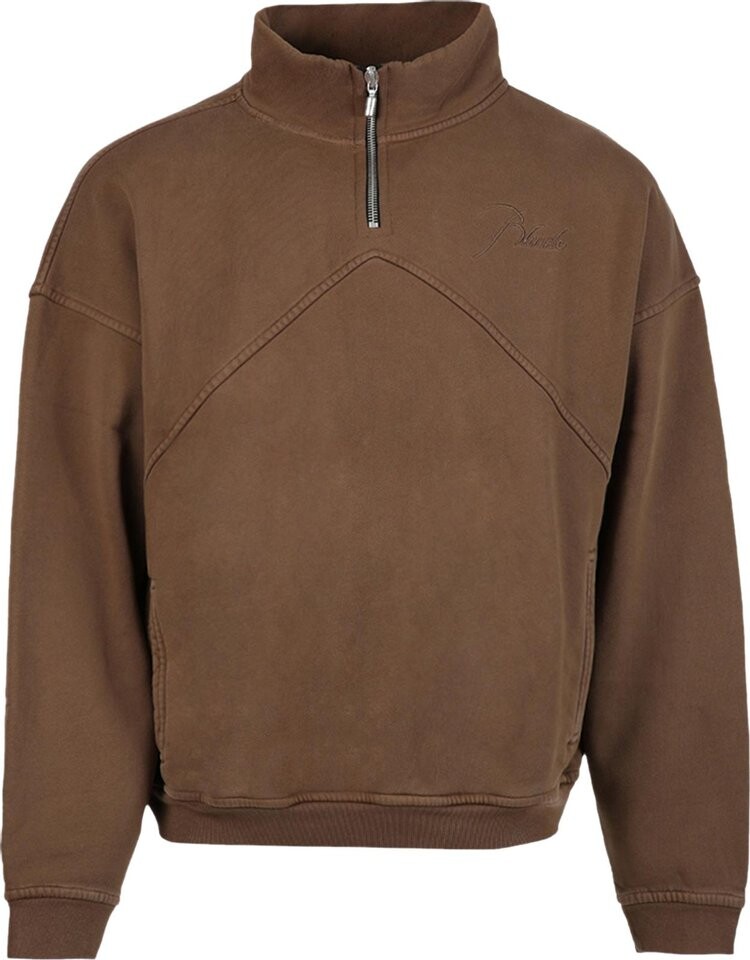 

Толстовка Rhude Quarter Zip 'Brown', коричневый