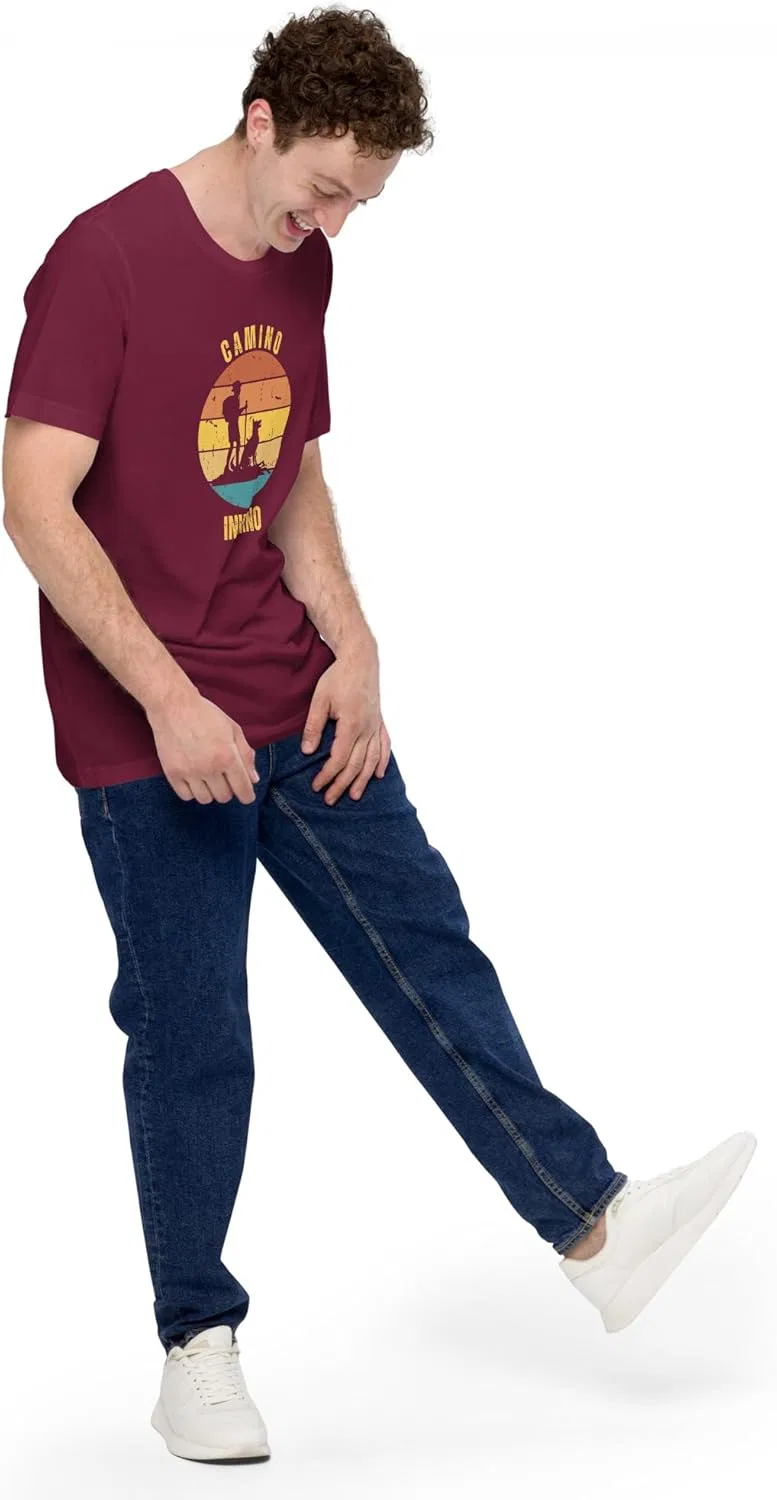 Футболка хлопковая 3001 Unisex Short Sleeve Jersey T-Shirt, Maroon — фото 4