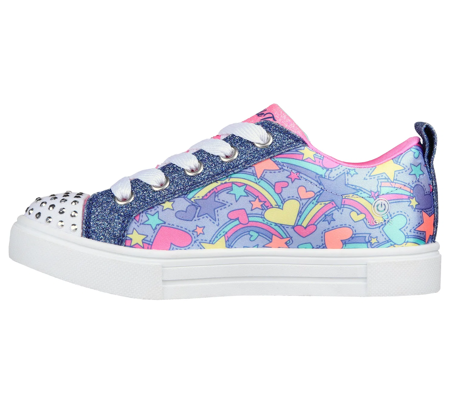 Детские кроссовки с принтом Twinkle Sparks Rainbow Shines Skechers, Blau — фото 4