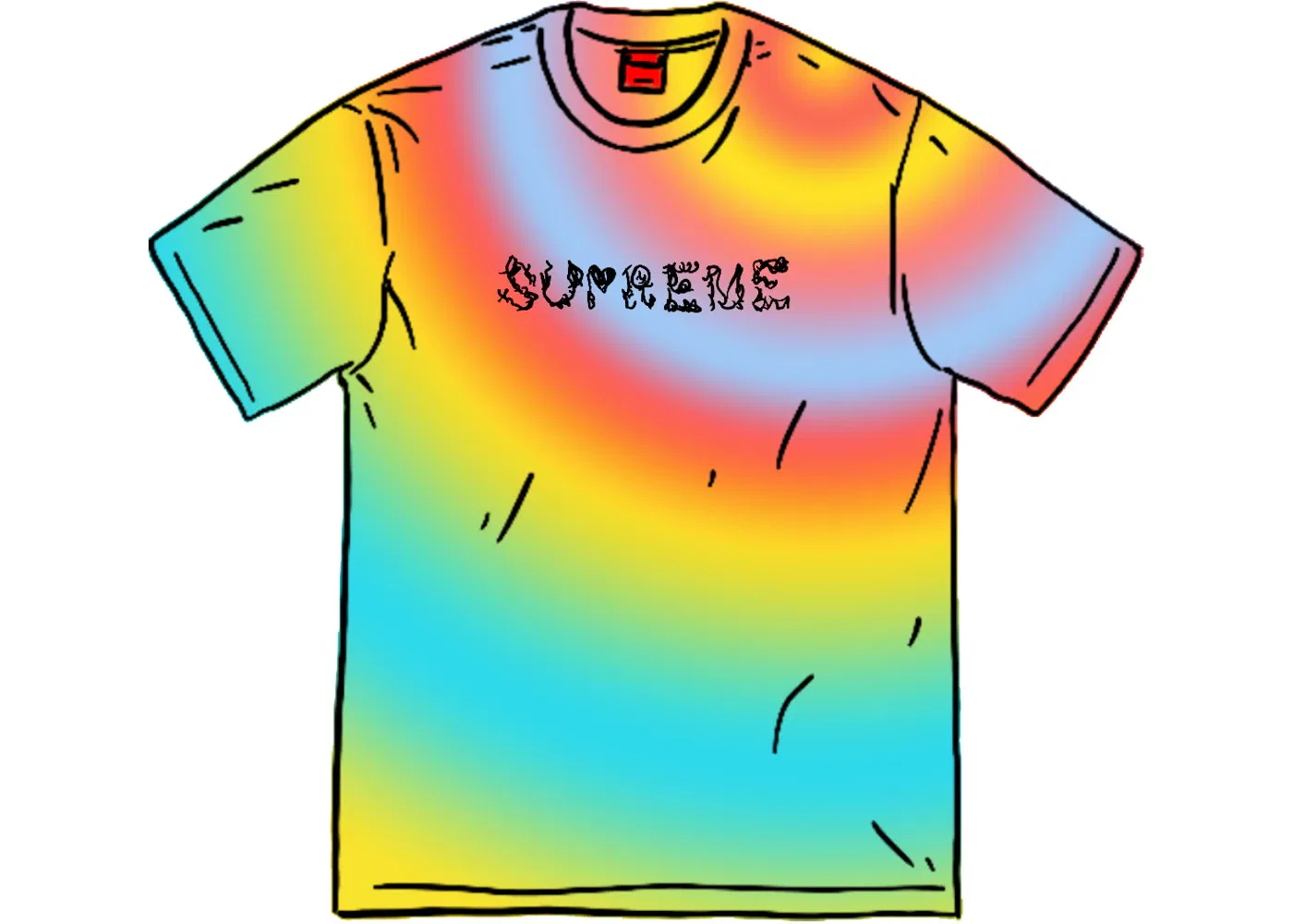 Мужская футболка с принтом Morph Tee Supreme, Tie Dye