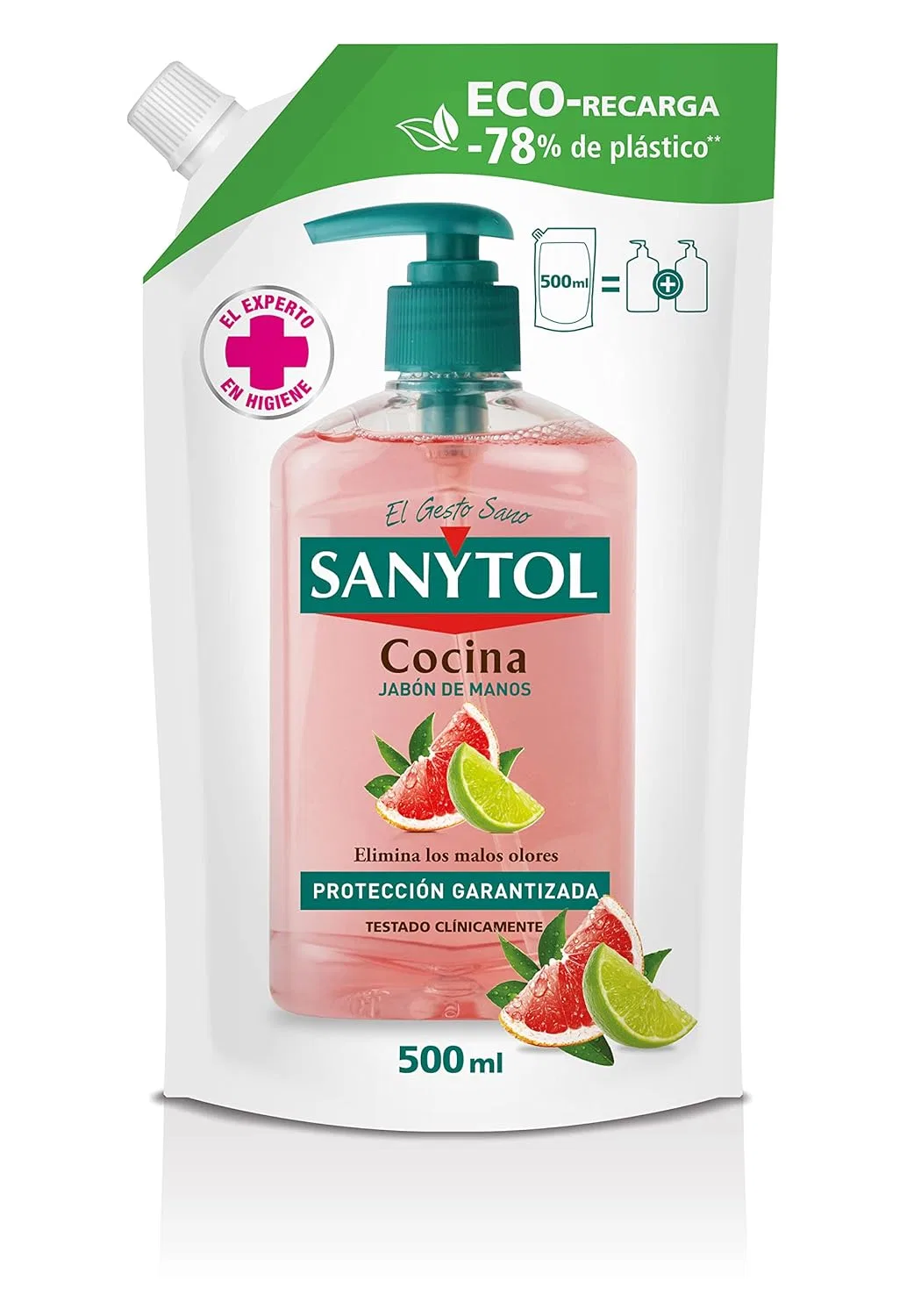 Жидкое мыло для рук SANYTOL, гель, 500 мл, Грейпфрут