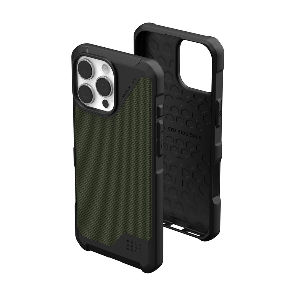 

Чехол UAG Metropolis LT для iPhone 16 Pro Max с MagSafe, Kevlar Olive, Зеленый, Чехол UAG Metropolis LT для iPhone 16 Pro Max с MagSafe, Kevlar Olive