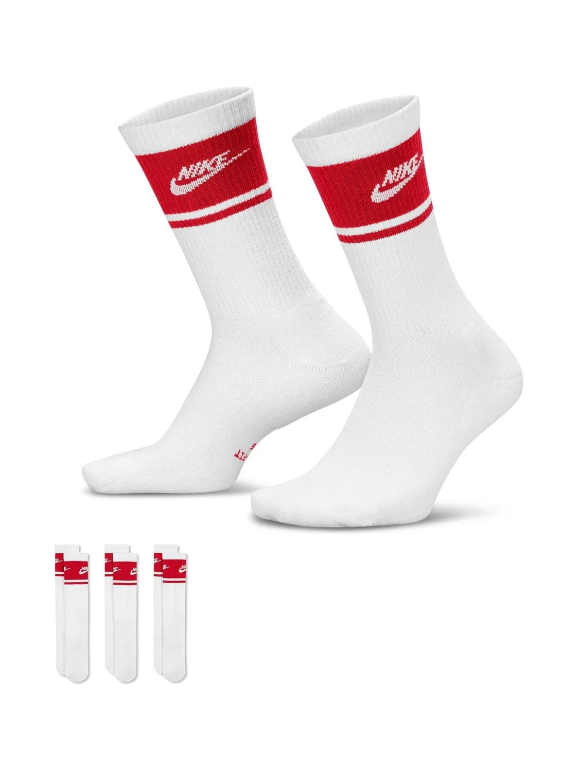 Носки повседневные Nike Everyday Crew, белые/красные