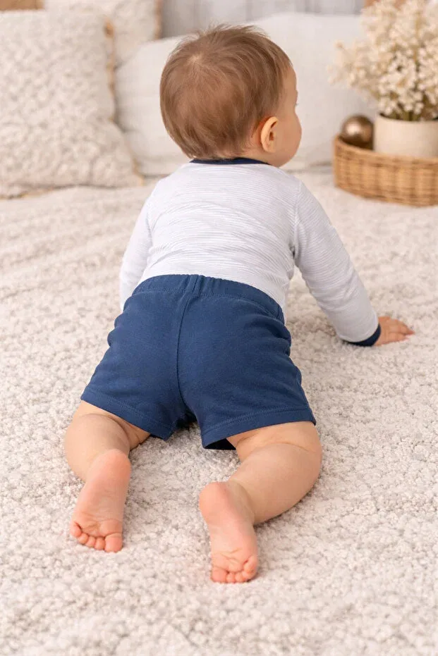 Детские шорты для мальчиков хлопковые Nili, Navy Blue — фото 3