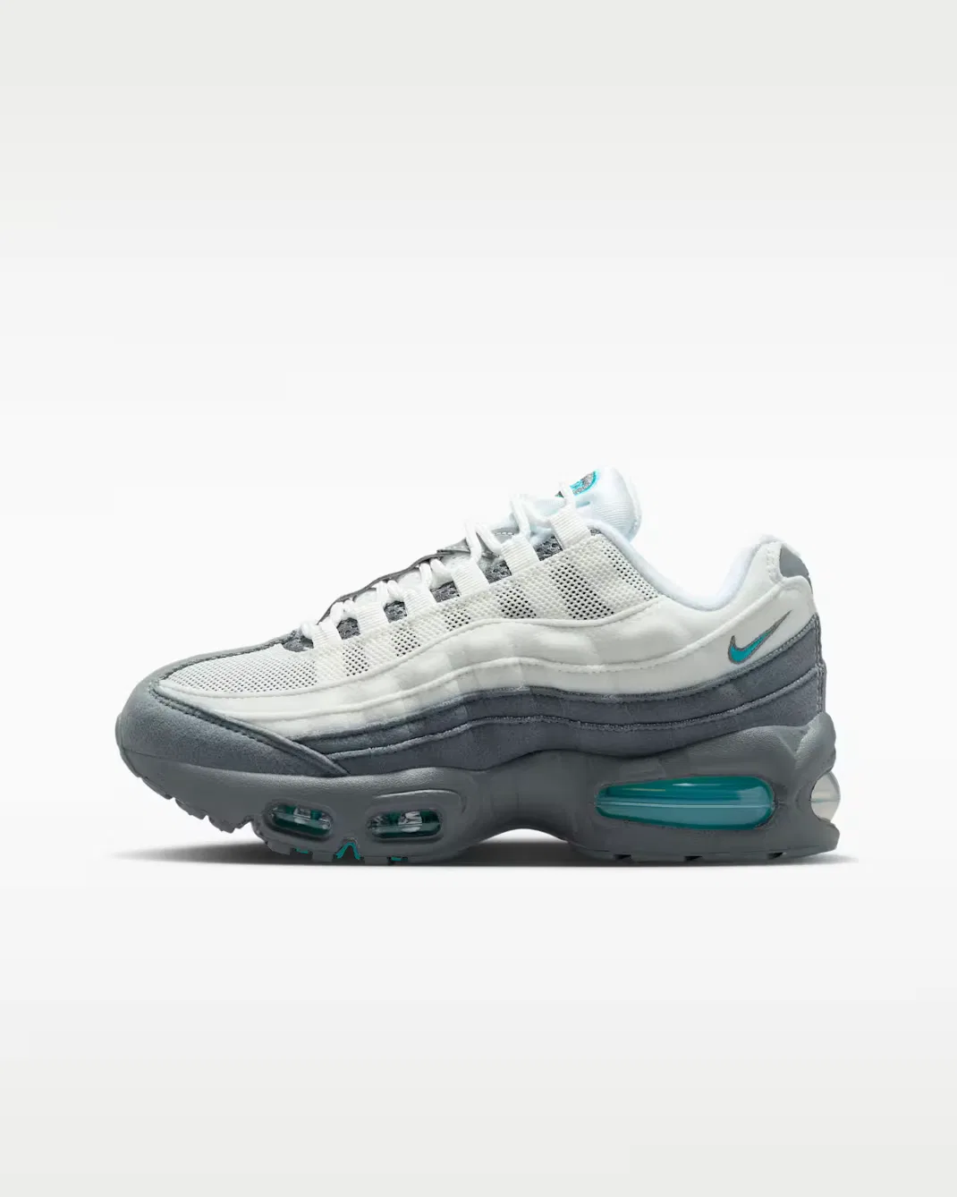 Кроссовки для детей постарше Nike Air Max 95 Big Bubble, Summit White/Smoke Grey/Dark Smoke Grey/Dusty Cactus