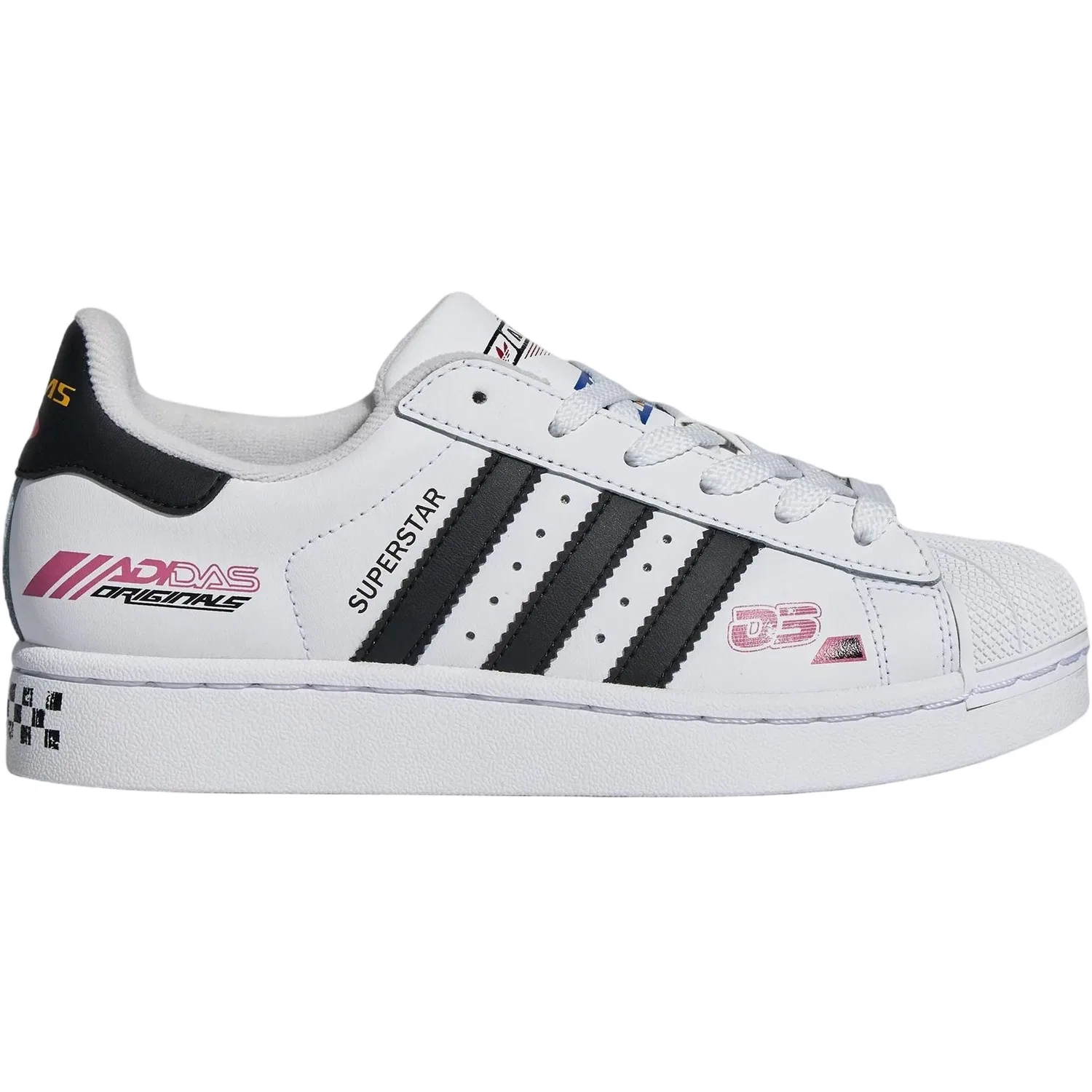 Детские кроссовки для скейтбординга Superstar 2 Adidas Originals, White/Black/Jade White — фото 3