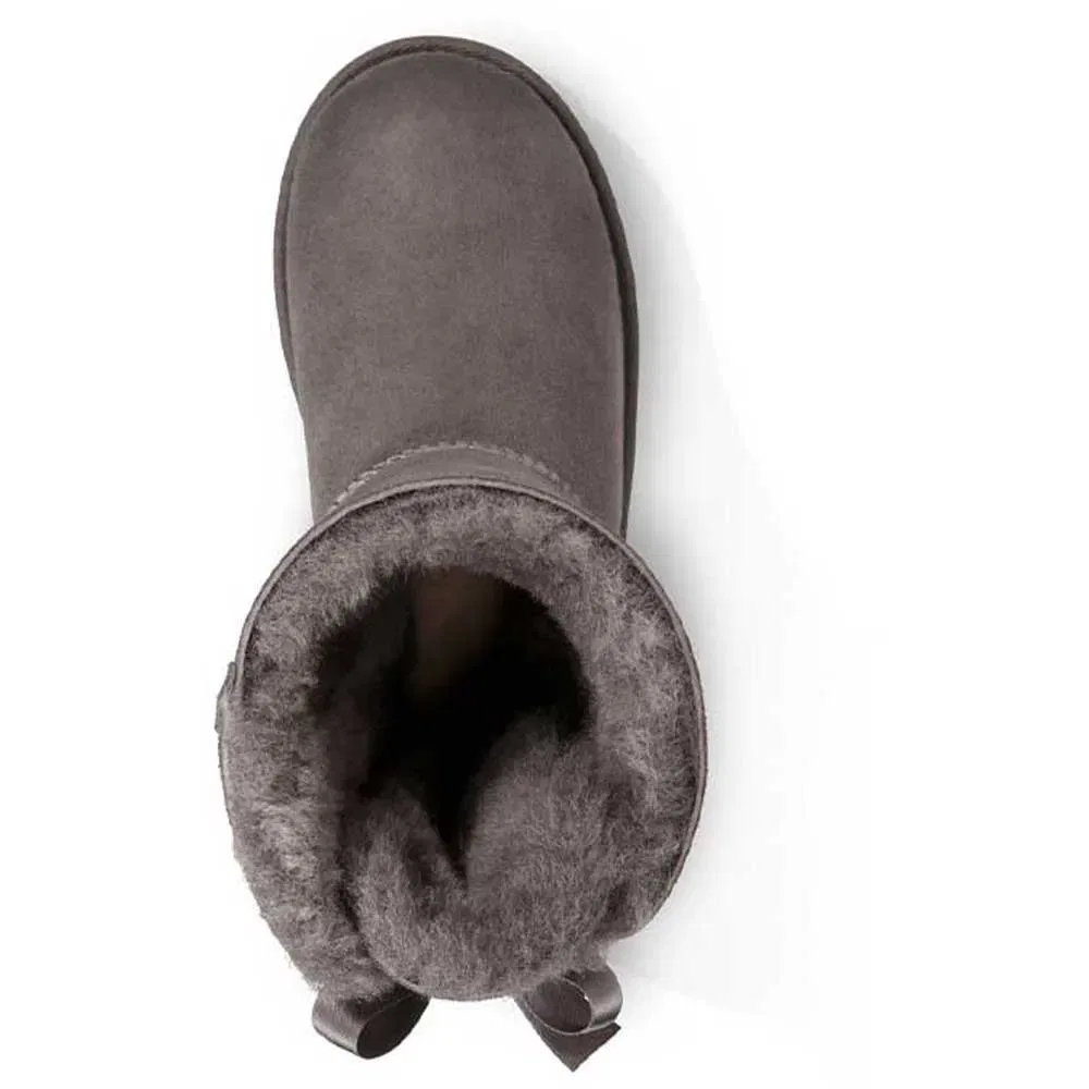 Детские ботинки для девочек Ugg Bailey Bow II, Grey — фото 3