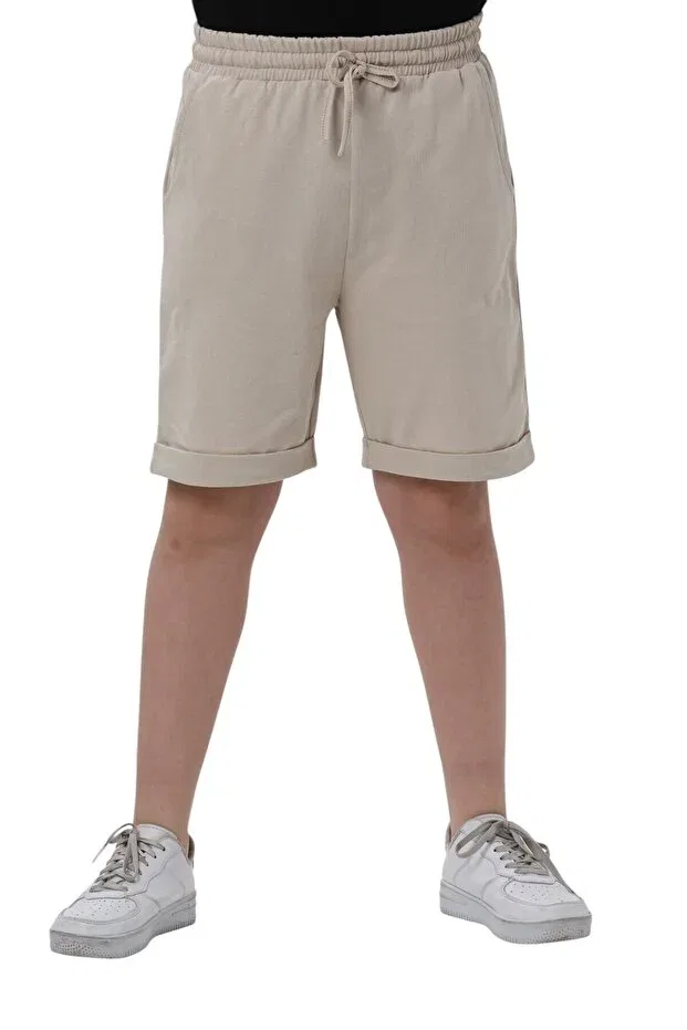 Детские шорты для мальчиков хлопковые Basics Erdem Kids, Beige — фото 3