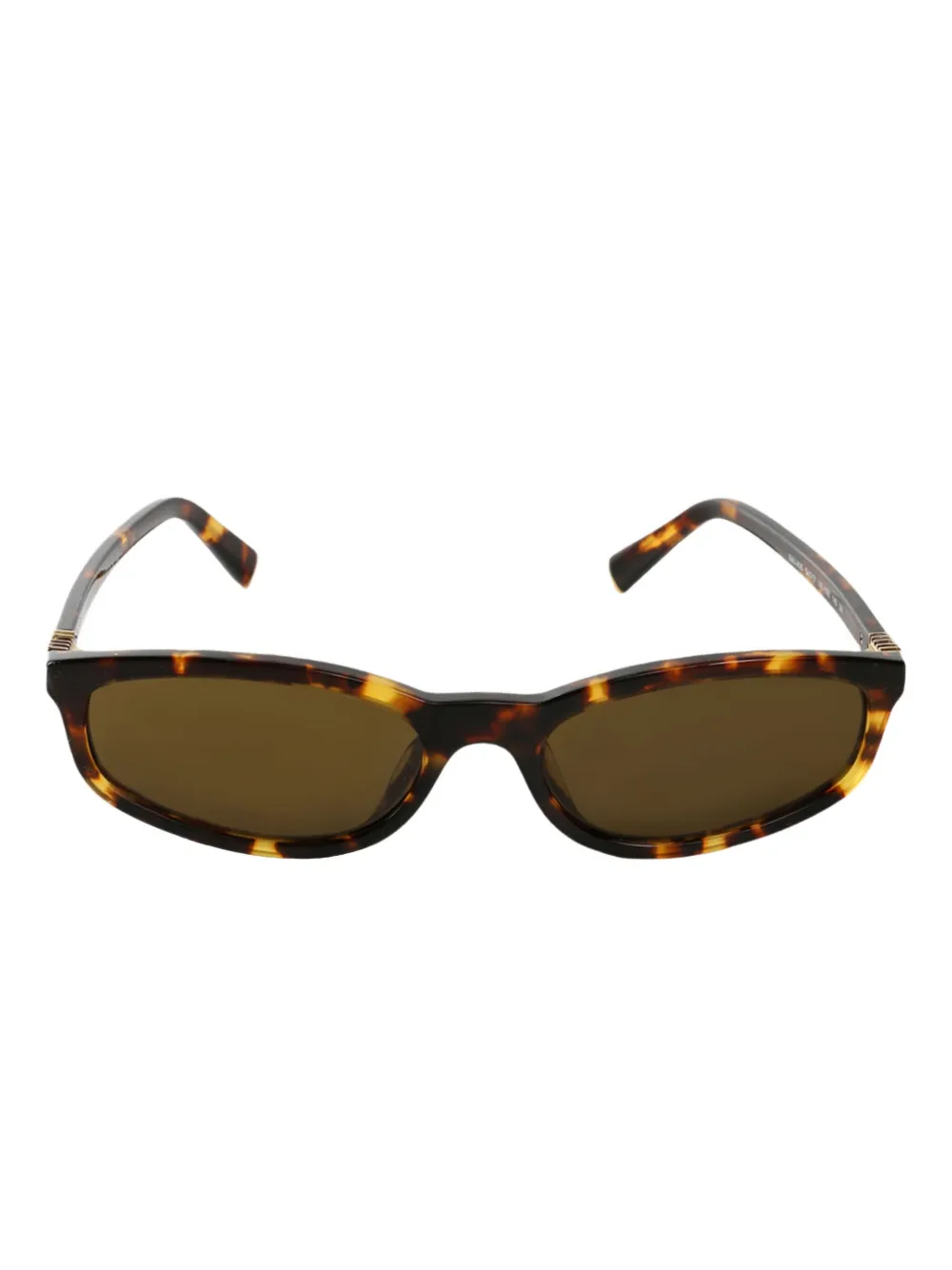 

Солнцезащитные очки в прямоугольной оправе из черепаховой кожи Miu Miu Eyewear, коричневый