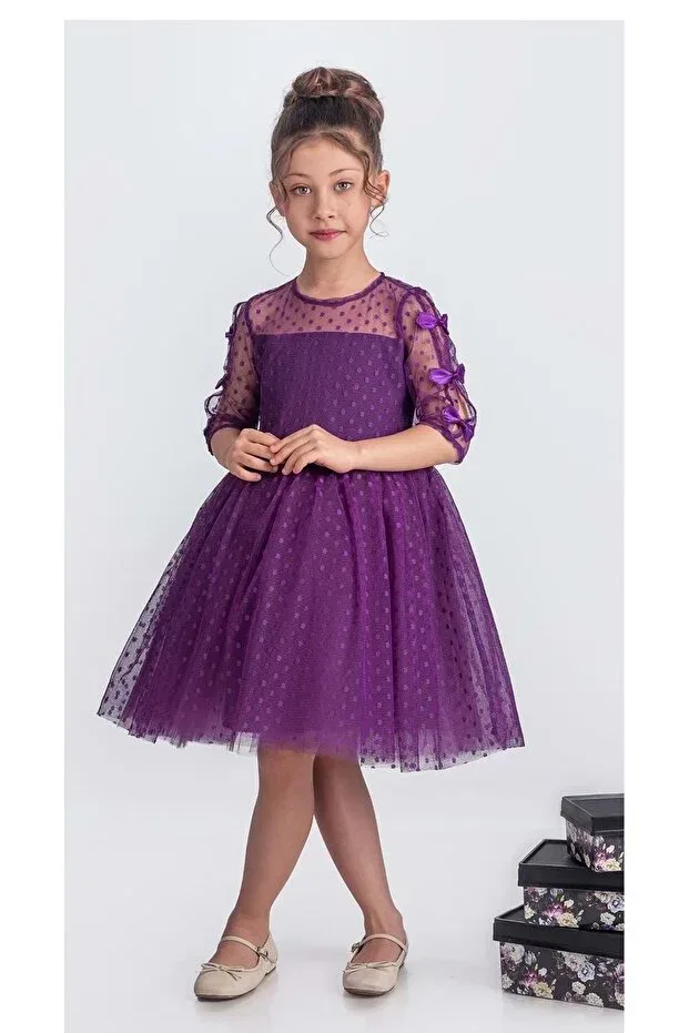 Детское платье для девочек с принтом Put-On-Out Mnk Baby&Kids, Purple