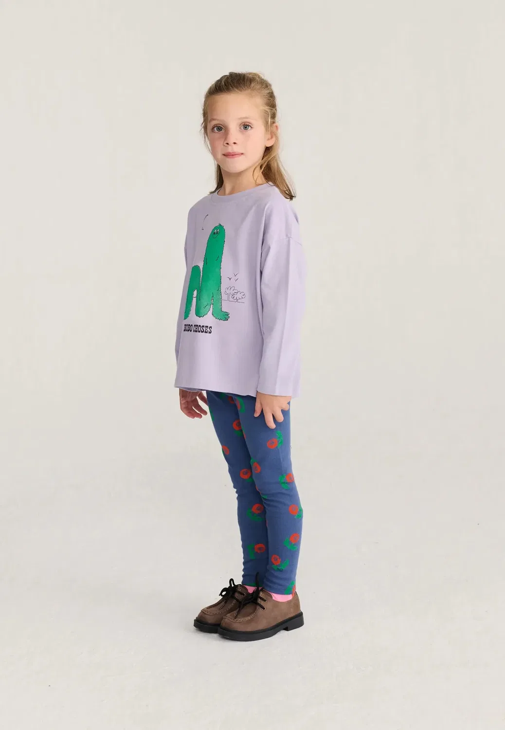Длинный объемный топ унисекс с длинными рукавами Bobo Choses, Lavender