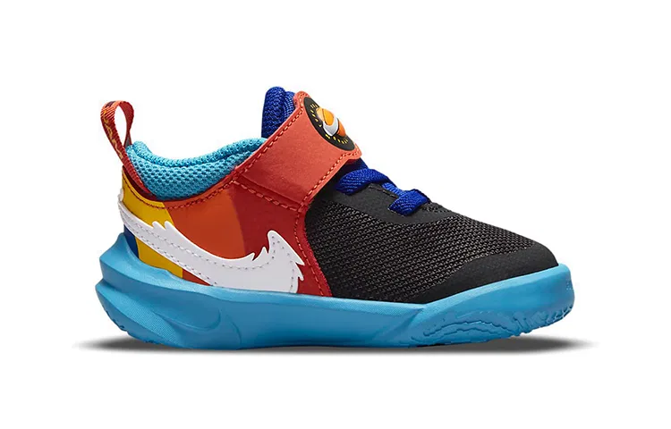 Детские кроссовки для малышей с гибкой подошвой Team Hustle D 10 SE Space Jam Black Nike, черный — фото 3