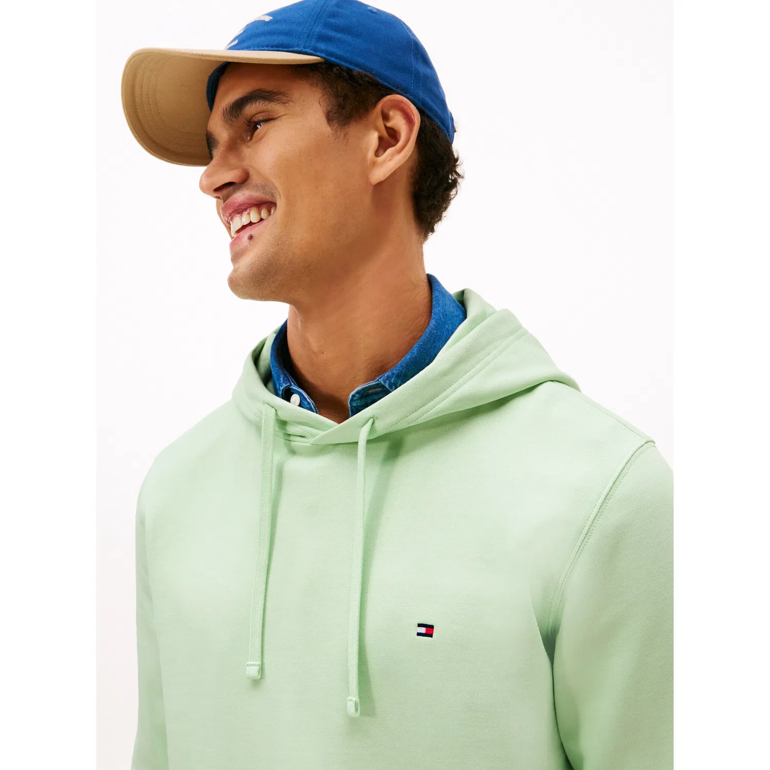 Мужской худи с капюшоном и шнурком Tommy Hilfiger, Opal Green — фото 2