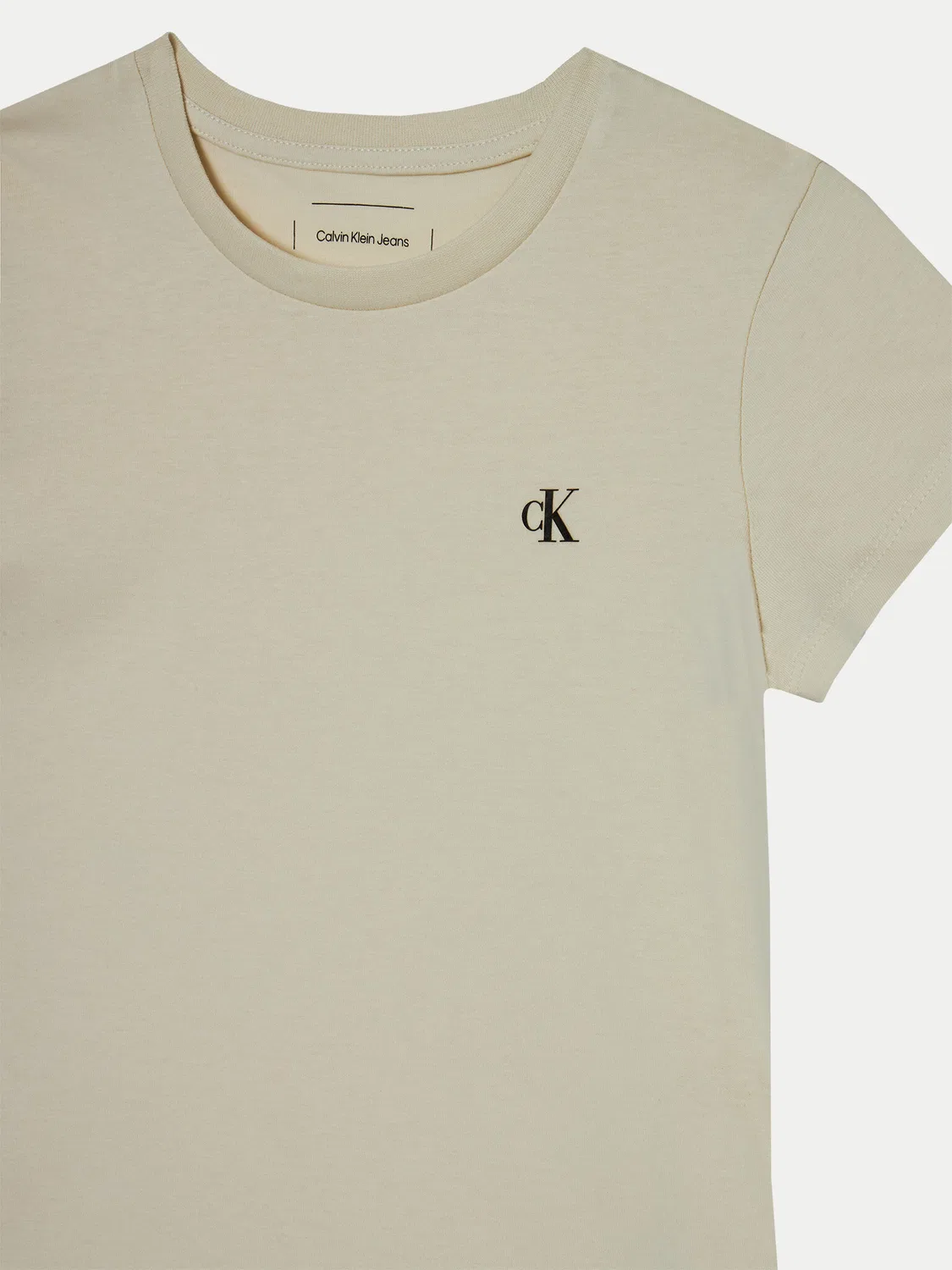 Комплект футболок приталенного кроя для девочки Calvin Klein Jeans, хаки — фото 4