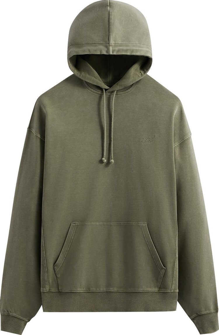 

Худи Kith Crystal Wash Interlock Williams III Hoodie 'Flagstaff', зеленый