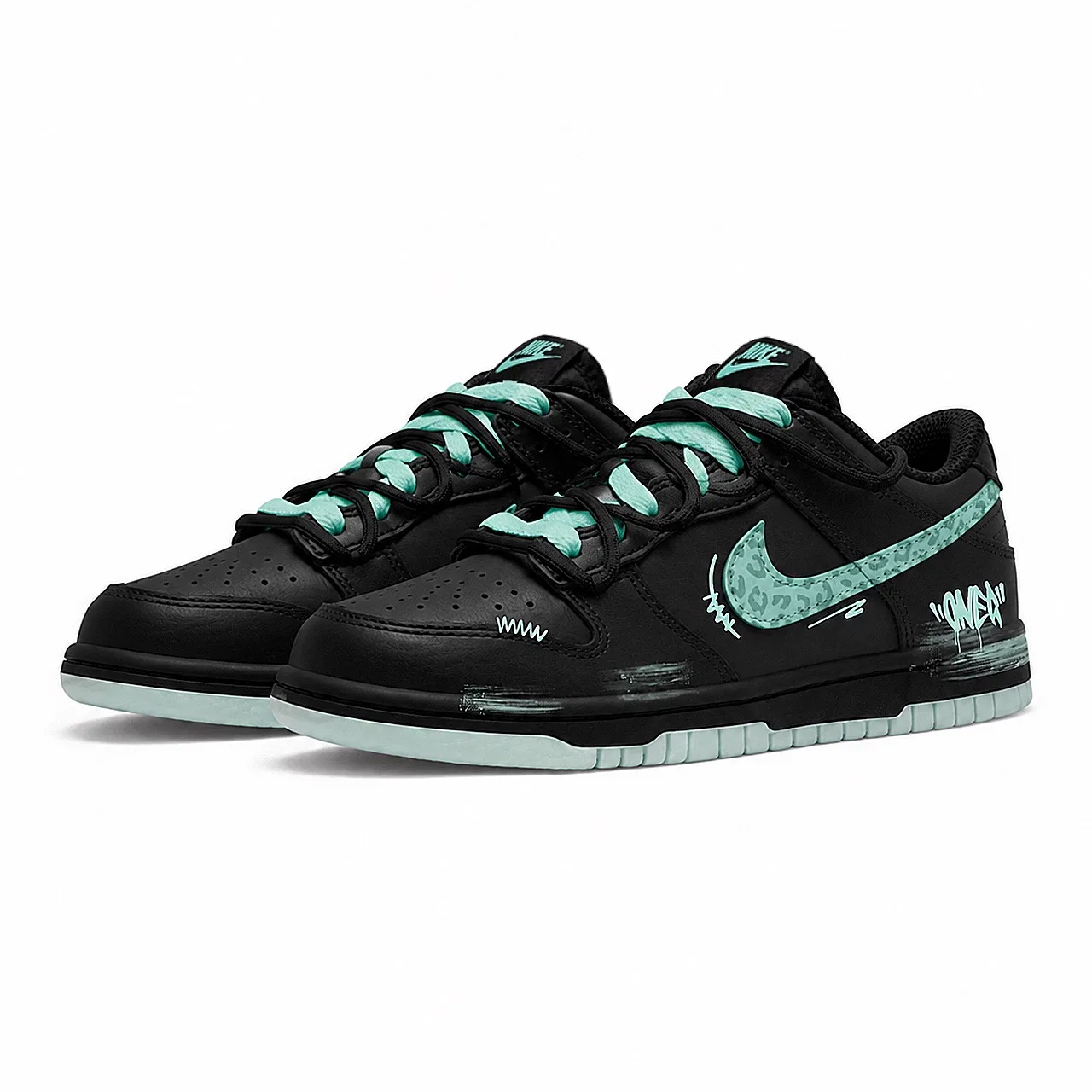 Детские кроссовки для скейтбординга с принтом Emerald Nike — фото 4
