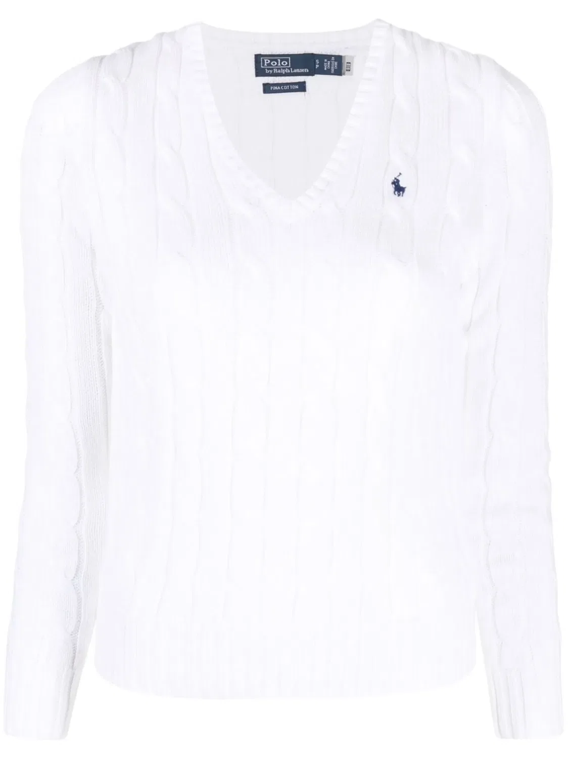Джемпер с узором косичка Polo Ralph Lauren, белый