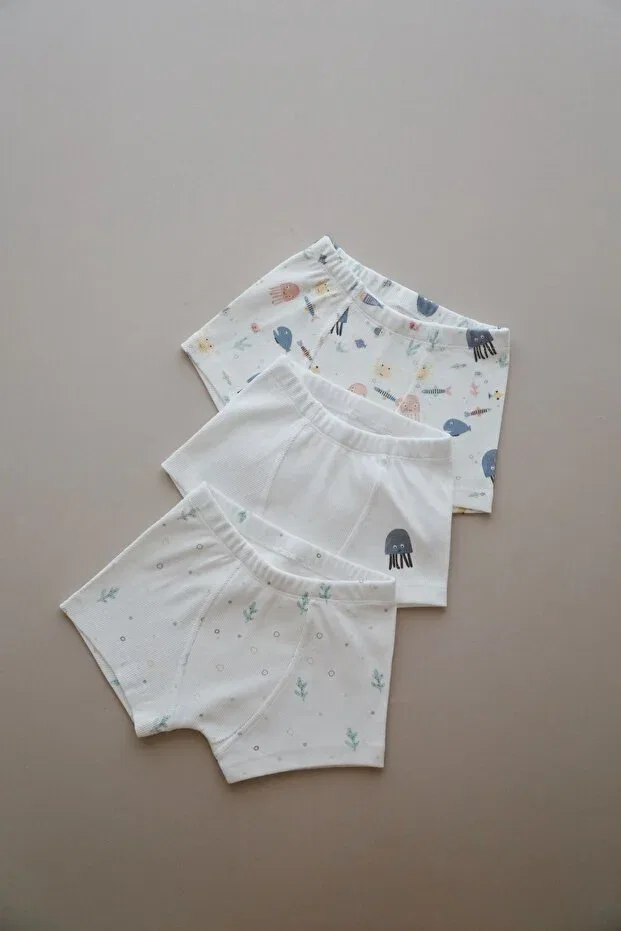 Детский комплект боксеров для мальчиков с принтом Tiny Sloth, Mixed Pattern — фото 3