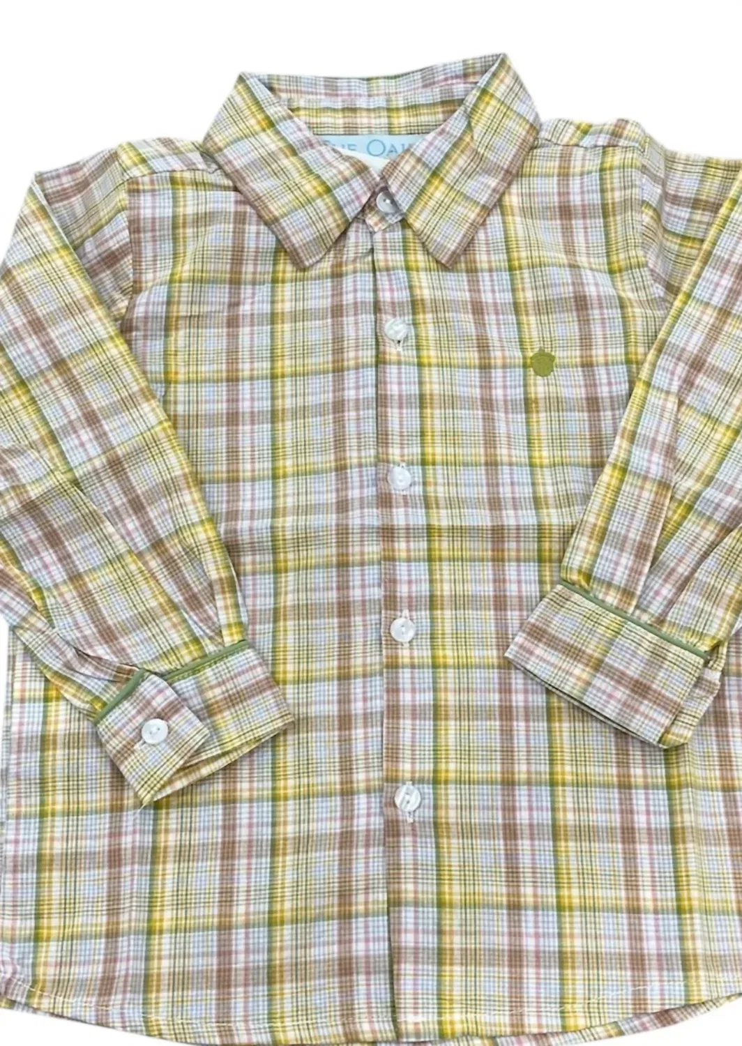 Детская рубашка с длинным рукавом в клетку William Dress Shirt THE OAKS APPAREL, Harvest Fields Plaid — фото 2