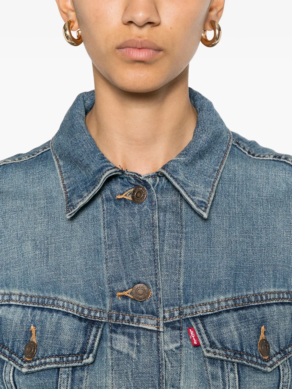 Джинсовый жилет синего цвета Levi's, синий — фото 3
