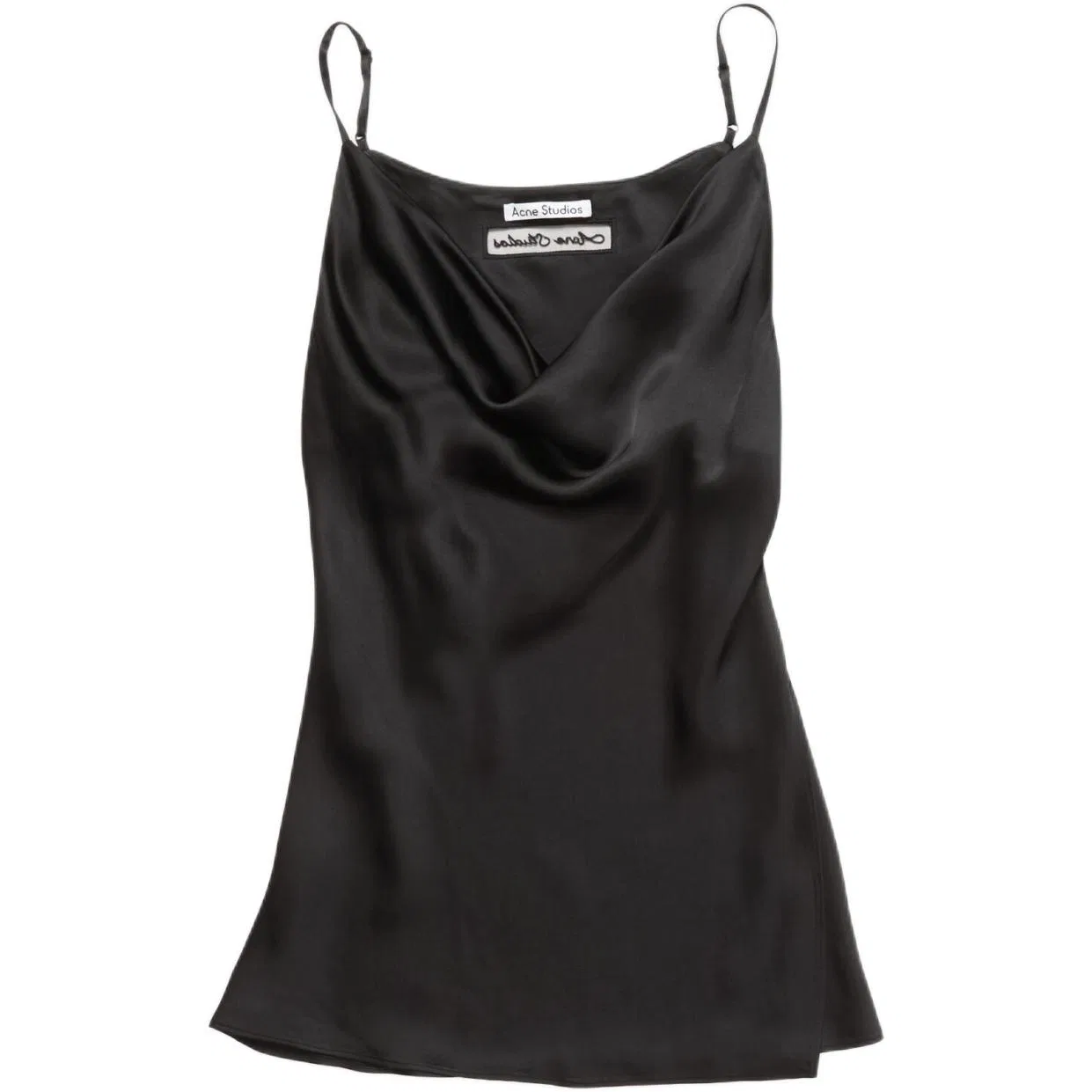 Женская майка на бретелях прямого кроя Acne Studios, Black
