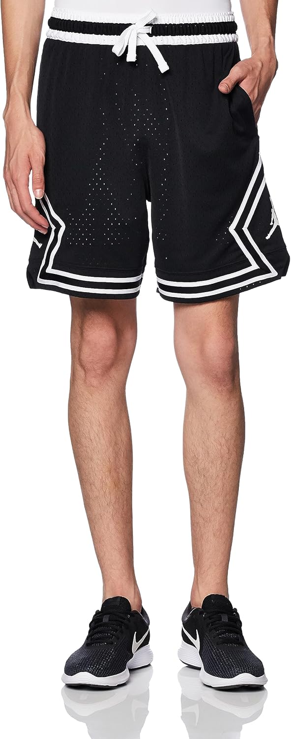 Баскетбольные шорты Nike Jordan Dri-FIT Sport для мужчин с ромбовидным рисунком, Black/White/White/White — фото 4