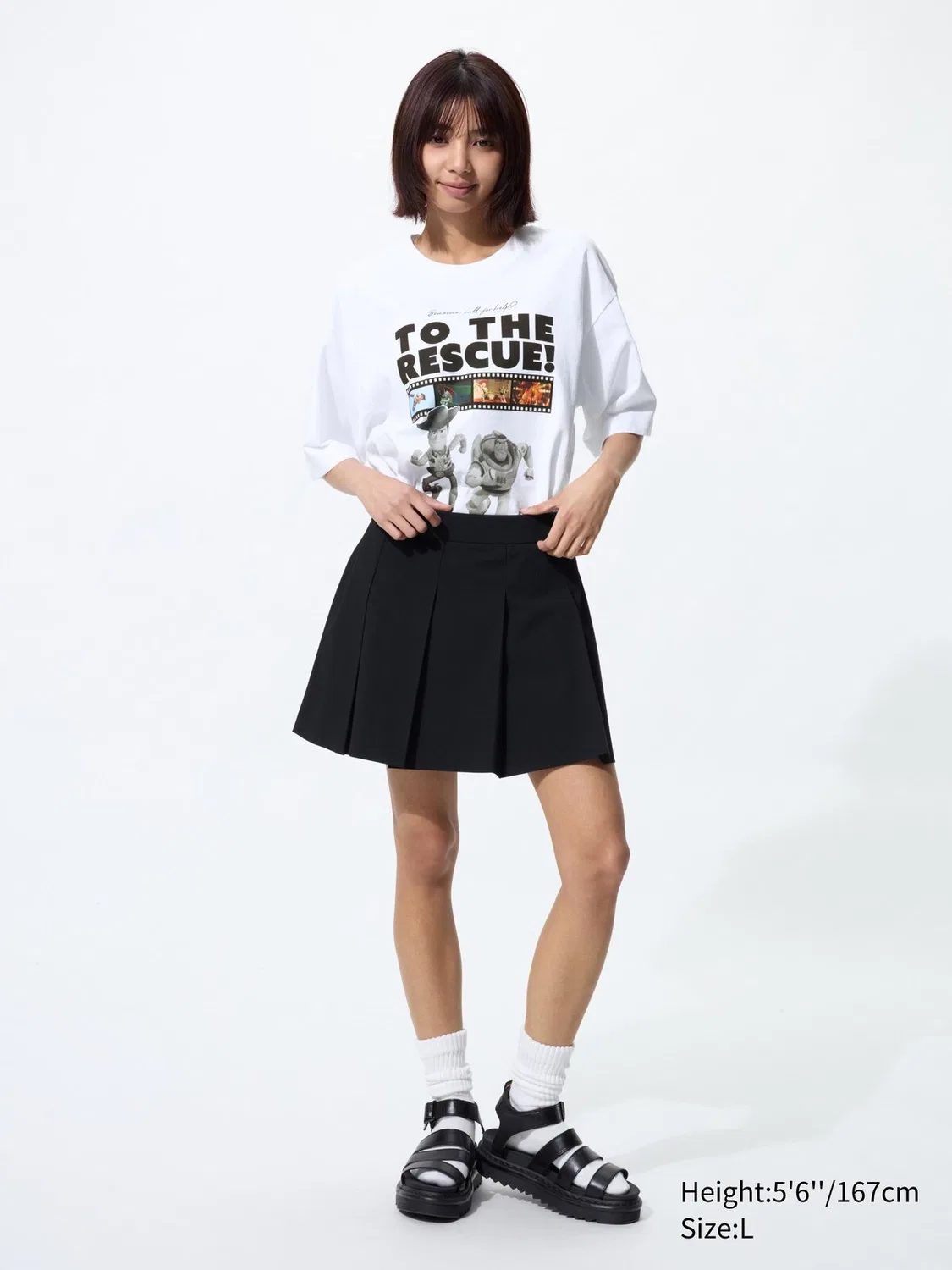 Футболка с коротким рукавом Uniqlo, графика «История игрушек», белый — фото 2