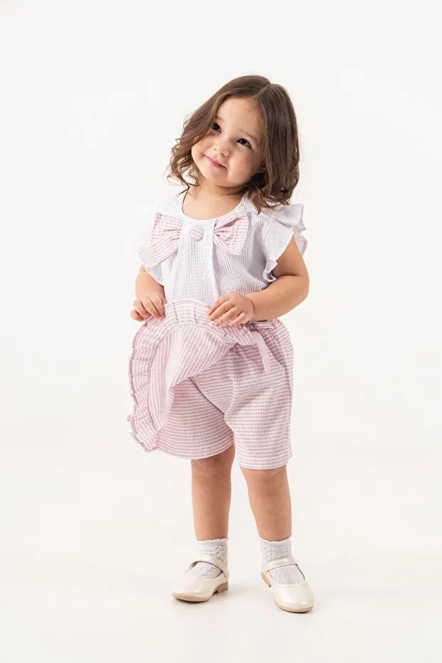 Детский комплект для девочек с принтом Glam Jnf Kids, Light Lilac — фото 2