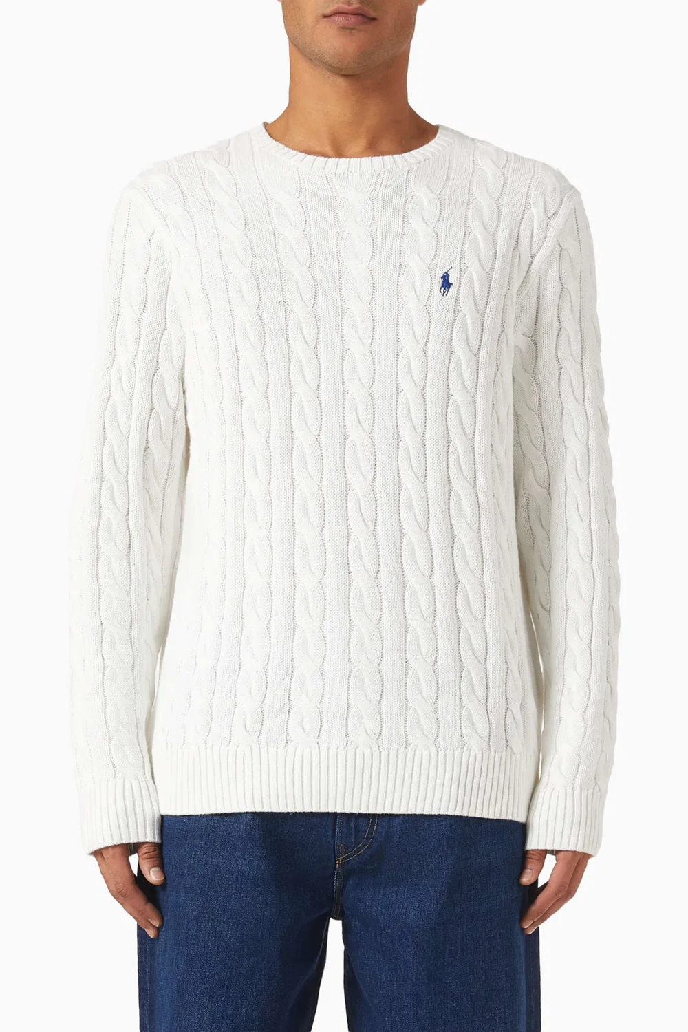 Свитер в рубчик с логотипом Logo Cable-knit Polo Ralph Lauren