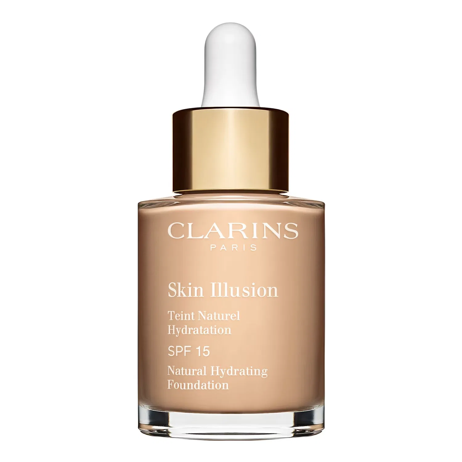 Тональная основа с SPF 15, 30 мл, с эффектом сияния, CLARINS, 105 Nude