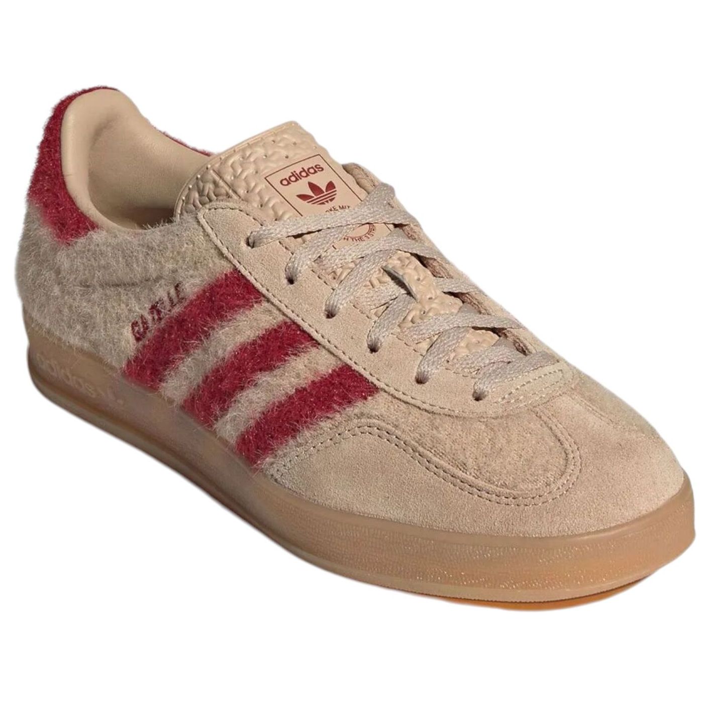Кроссовки (WMNS) adidas Gazelle Indoor Furry 'Tan Red' — фото 2