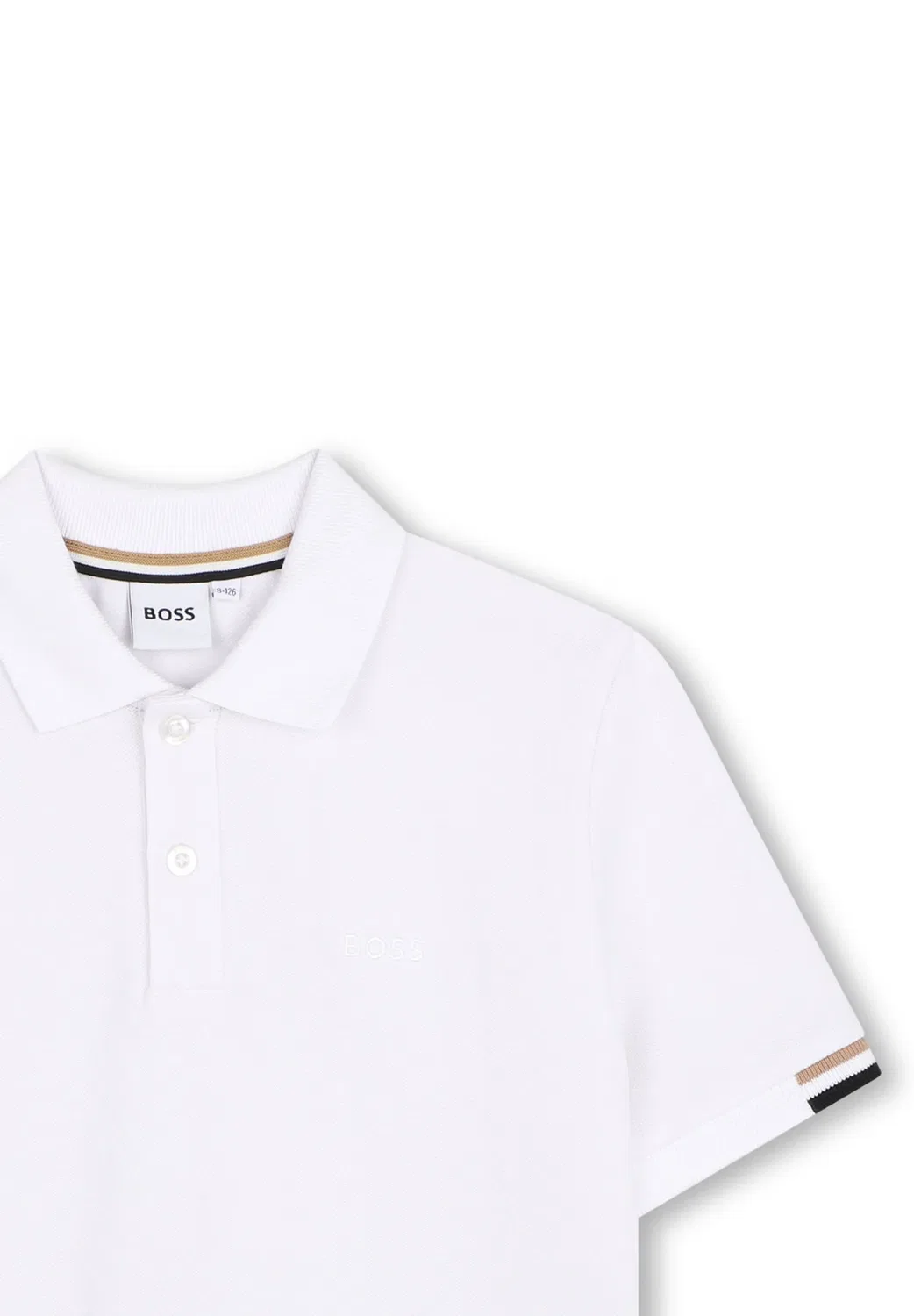 Polo manches Courtes - рубашка поло Boss Kidswear, Blanc — фото 3