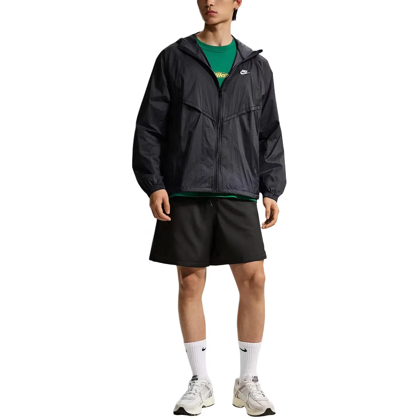 Куртка ветровка с длинным рукавом Windrunner Nike, черный — фото 4