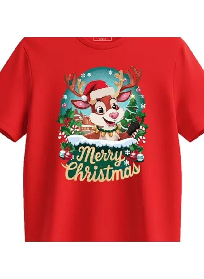 Футболка с принтом Merry Christmas, Sitara Fashions, красный — фото 3