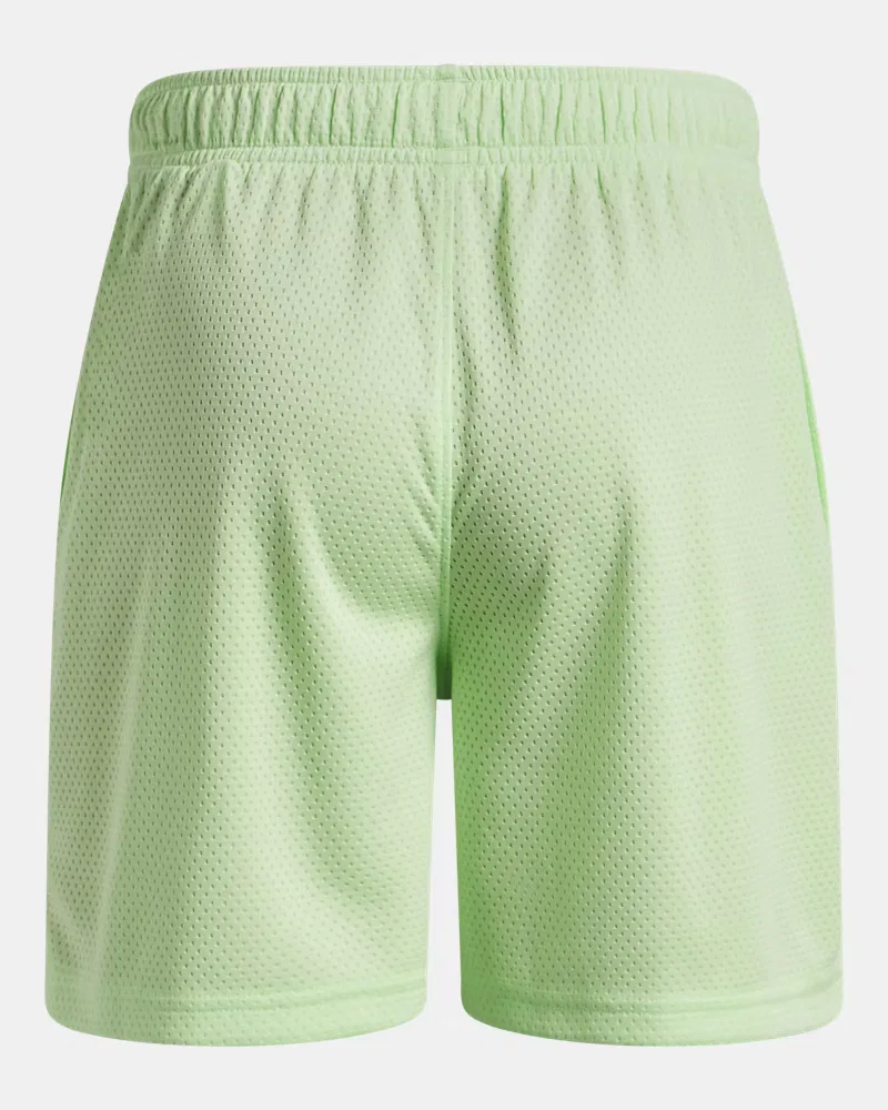 Шорты с длиной по внутреннему шву 12,7 см из легкой дышащей сетки UA Tech Mesh UnderArmour, Lumos Lime/Black — фото 2