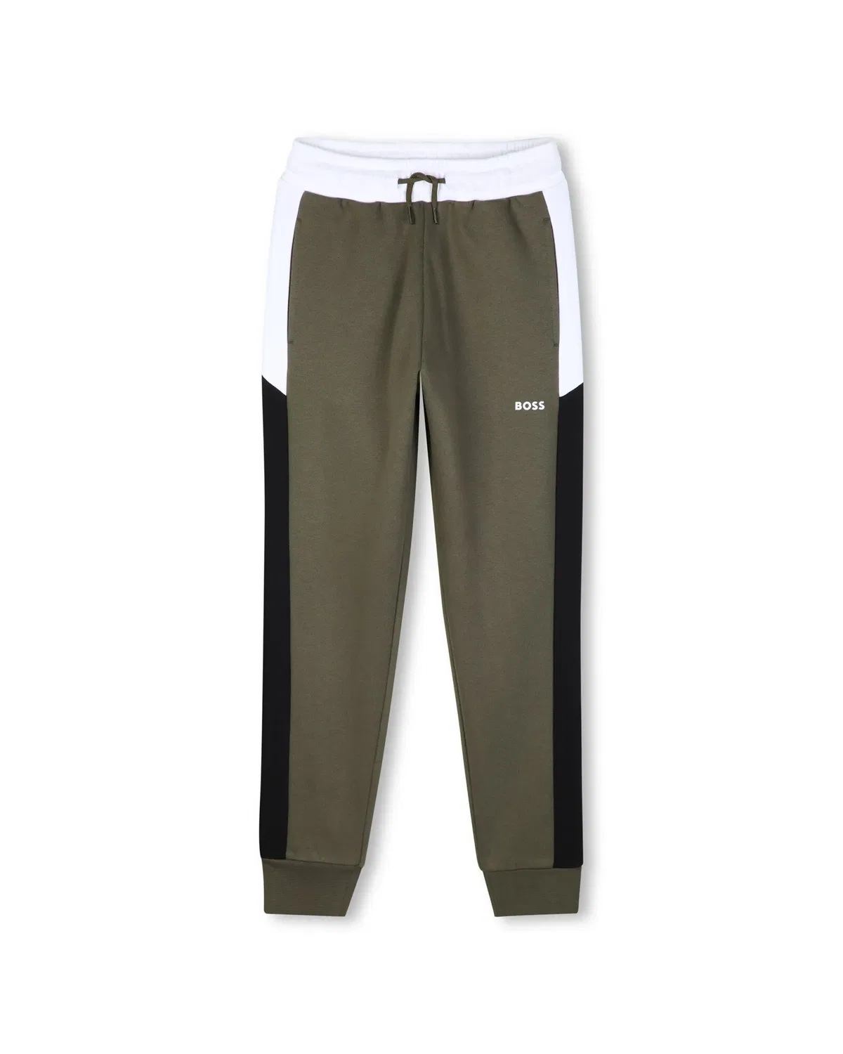 Детские брюки из футера с принтом BOSS Kidswear, Verde