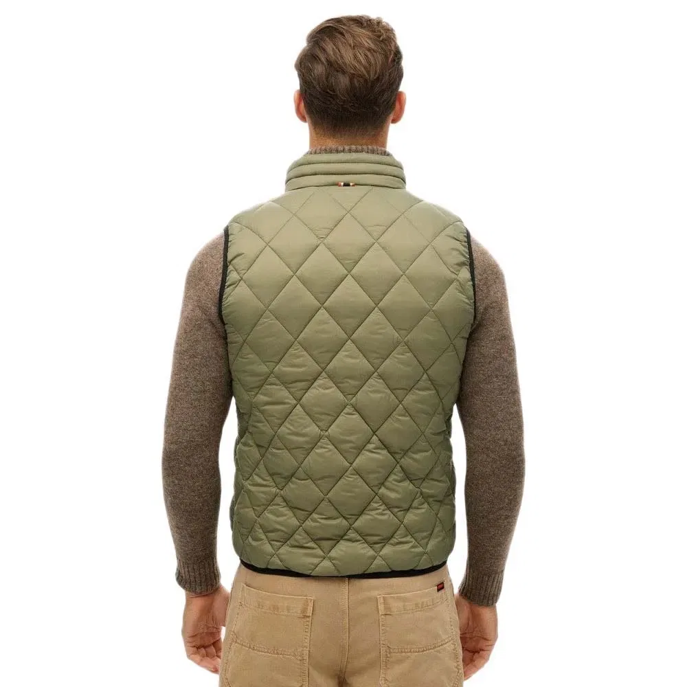 Жилет Diamond Quilt Fuji Lite Superdry, зеленый — фото 2