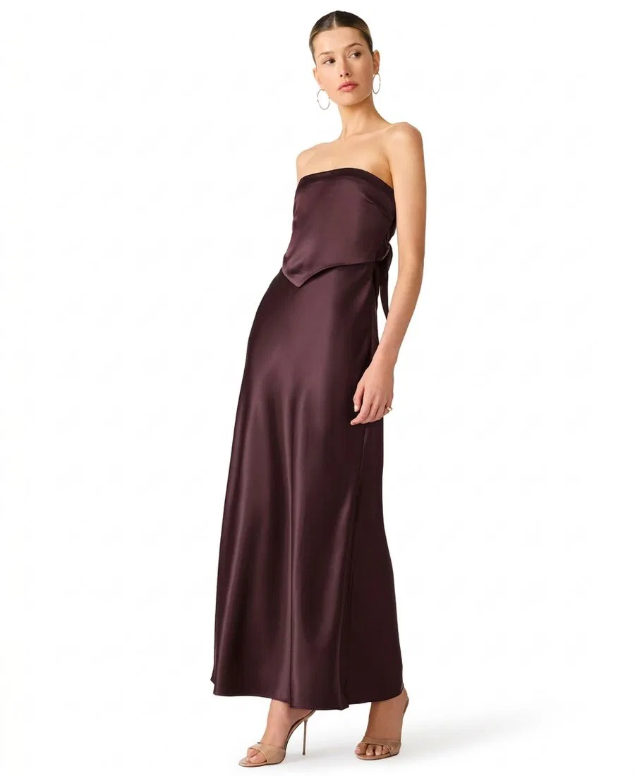 Платье с открытой спиной без бретелек Steve Madden, Plum