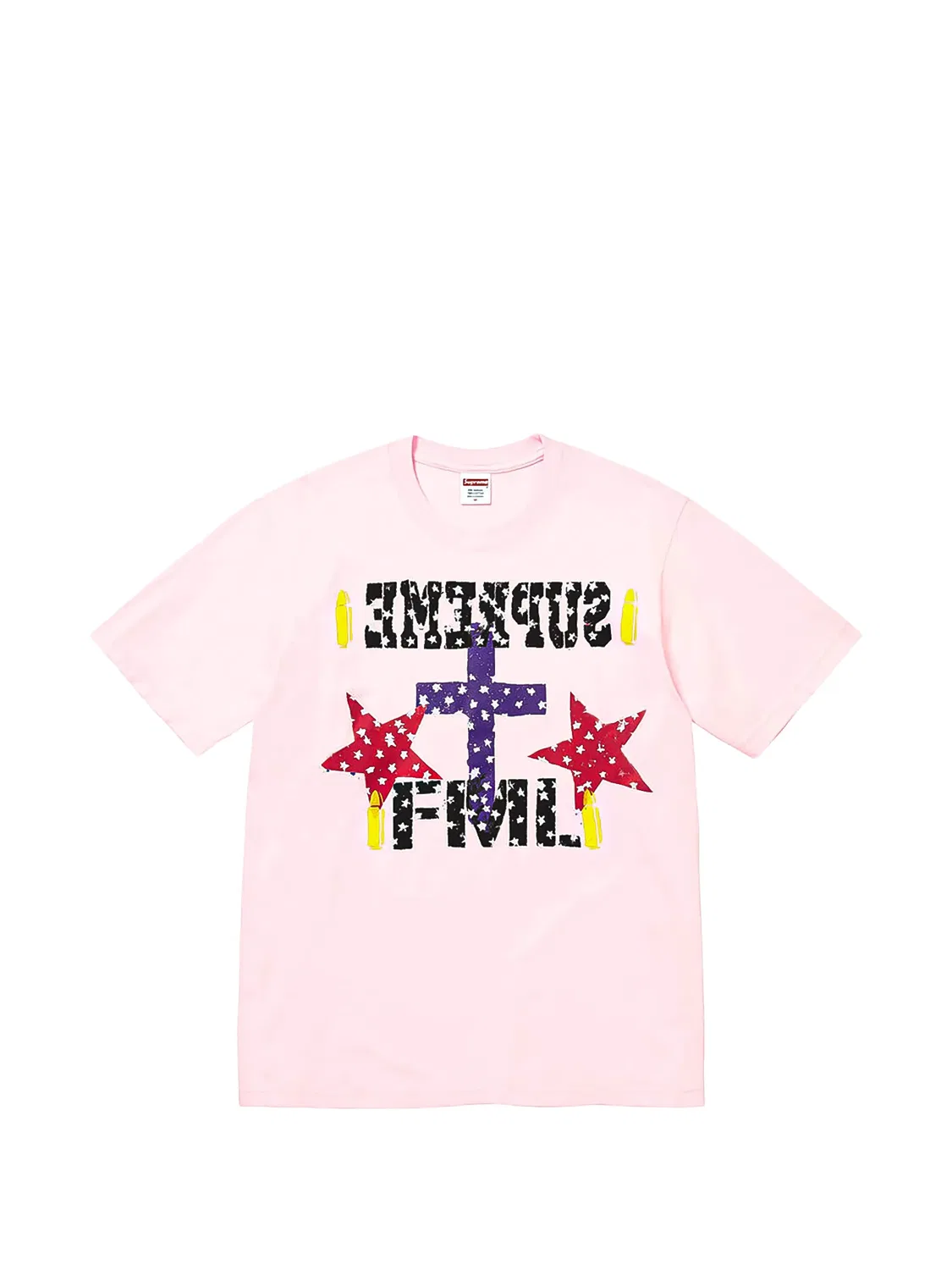 Футболка FML с графичным принтом Supreme, розовый