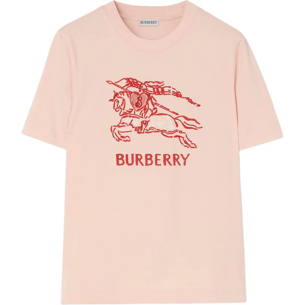 Женское поло Honey Pink с круглым вырезом, средняя посадка, Burberry